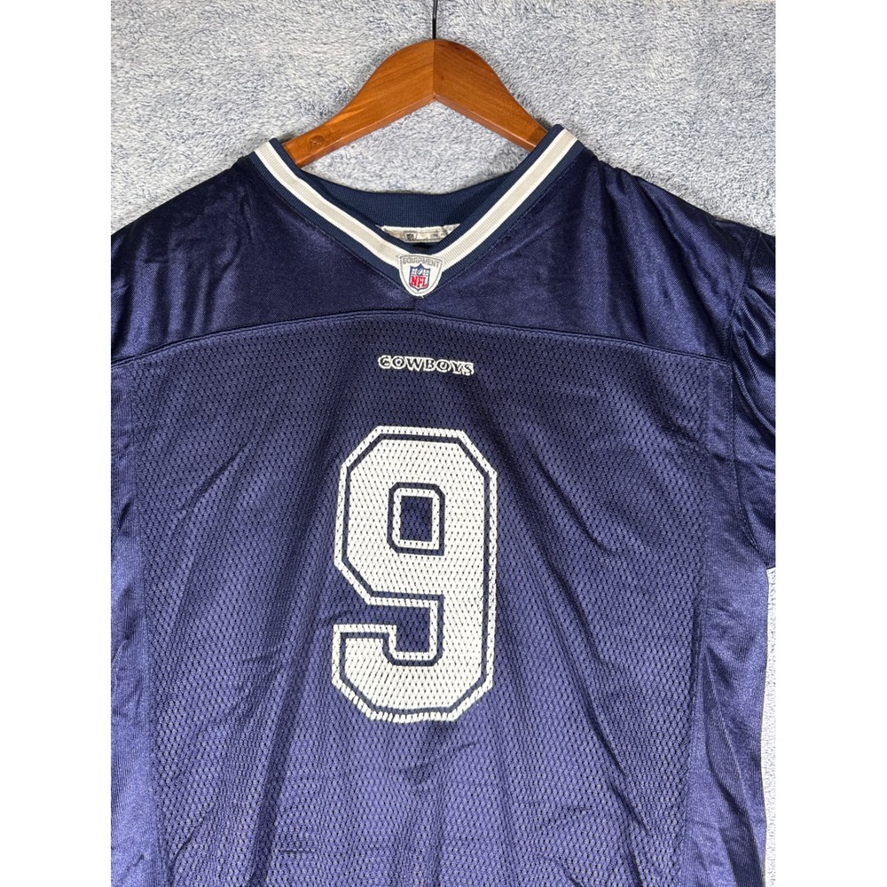 Reebok NFL Dallas Cowboys Tony Romo 9 Jersey Youth XL Navy Blue Football Onfield - Picture 2 of 16